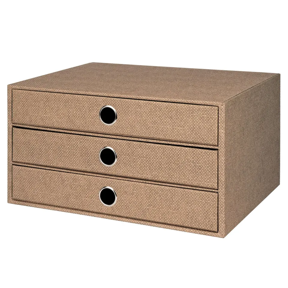 r-ssler-s-o-h-o-schubladenbox-a4-querformat-3-f-cher-haselnuss-braun image 1