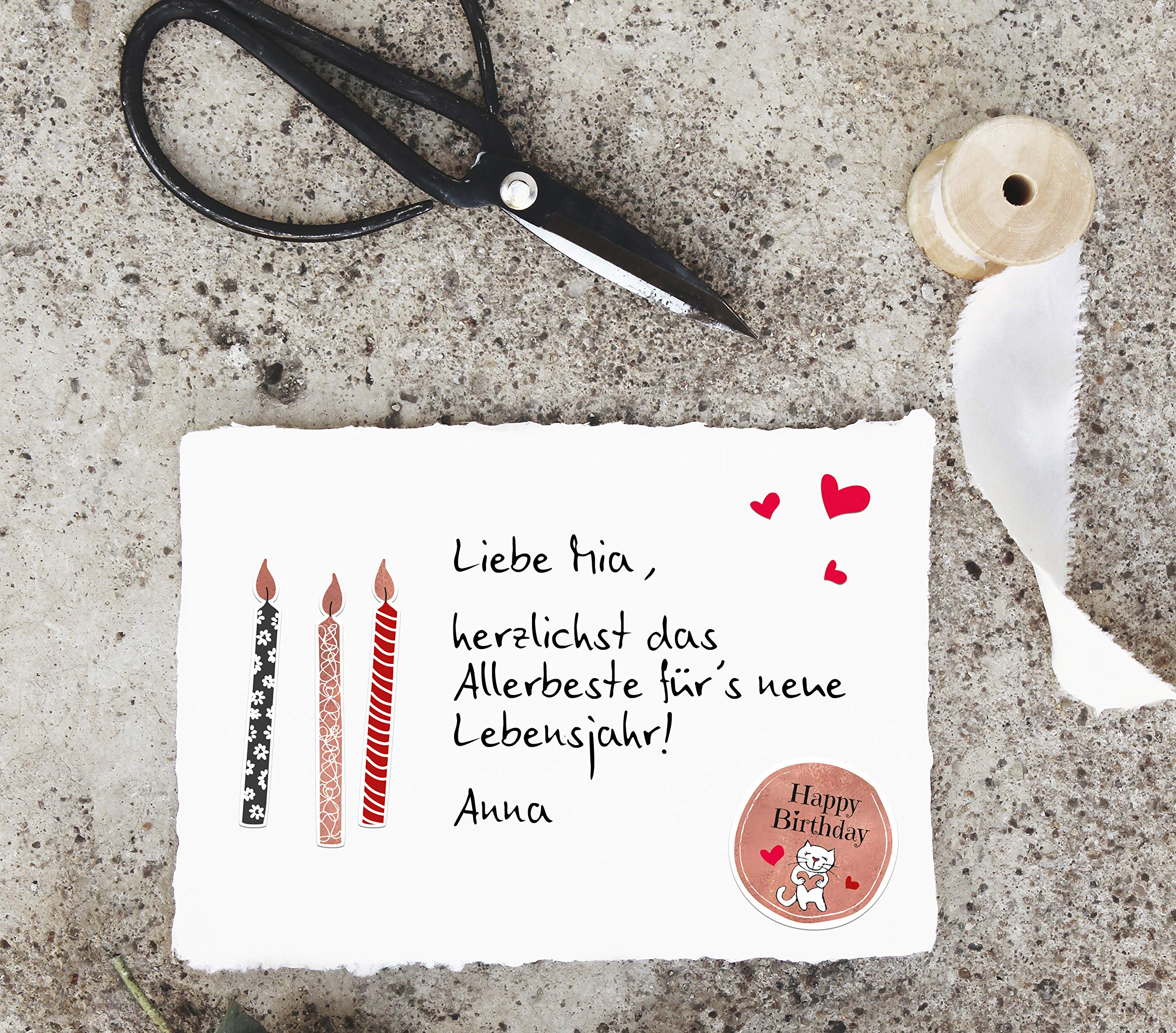 avery-zweckform-57076-z-design-deko-sticker-happy-birthday-19-aufkleber-mit-gold image 3