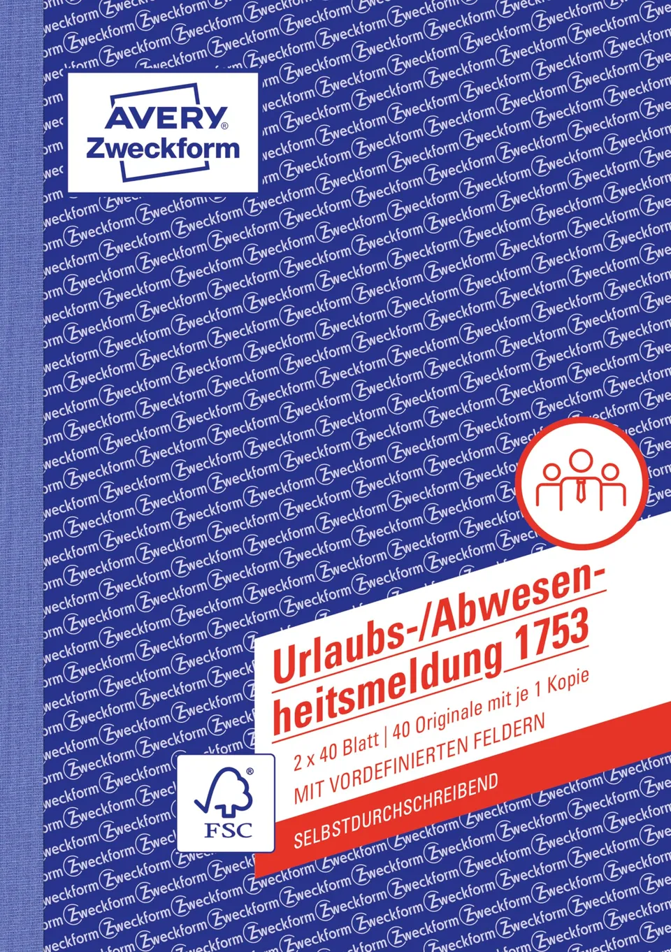 avery-zweckform-1753-urlaubs-abwesenheitsmeldung-a5-wei-gelb image 1