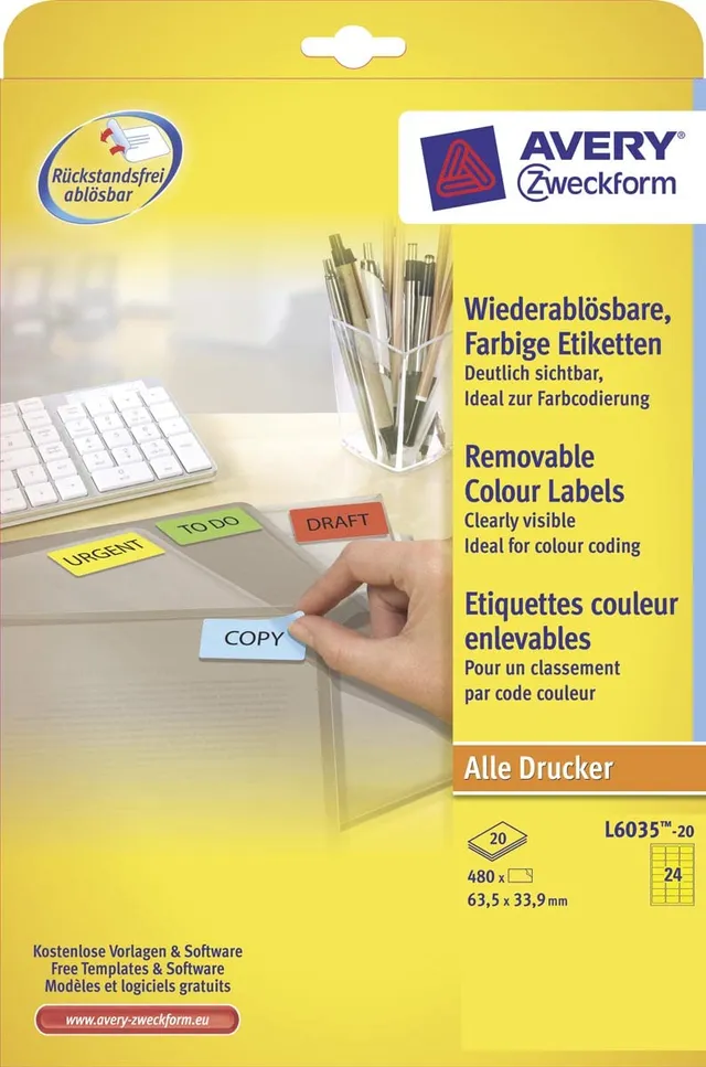avery-zweckform-l6035-20-gelbe-etiketten-63-5-x-33-9-mm-480-st-ck image 1