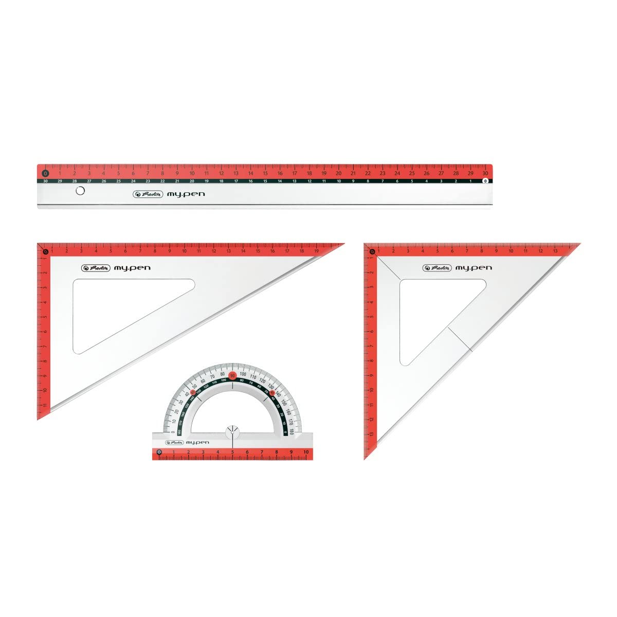 herlitz-my-pen-geometrieset-4-teilig-dreiecke-lineal-30-cm-winkelmesser image 3