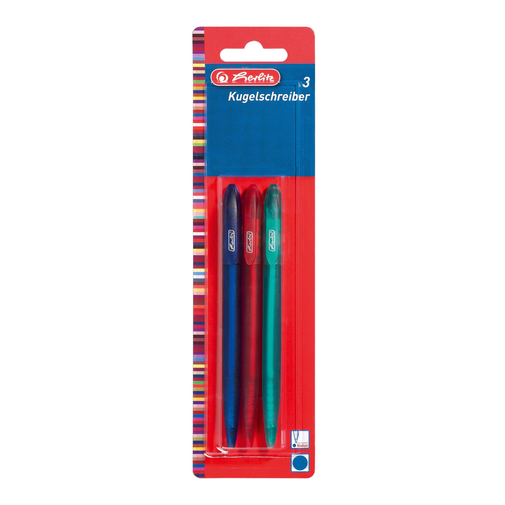 herlitz-kugelschreiber-frosted-blau-3-st-ck-semitransparent image 1