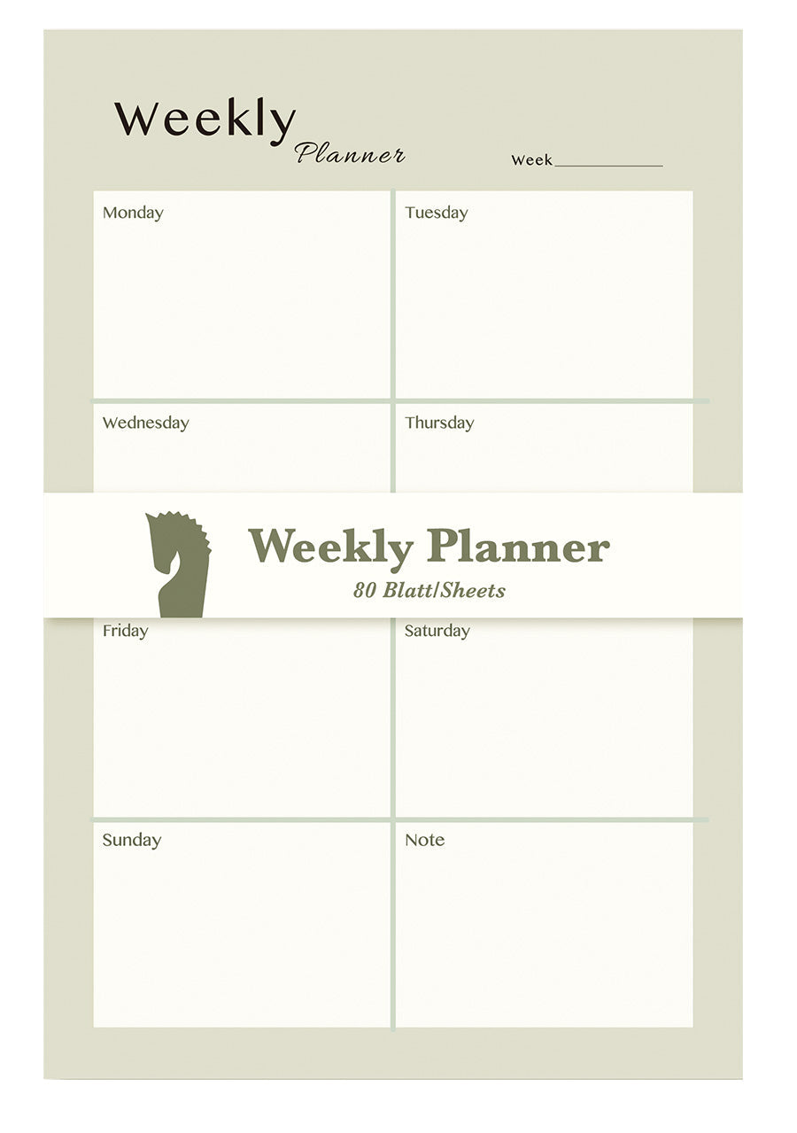 r-ssler-easy-planning-weekly-planner-sage-80-blatt-bedruckt image 1