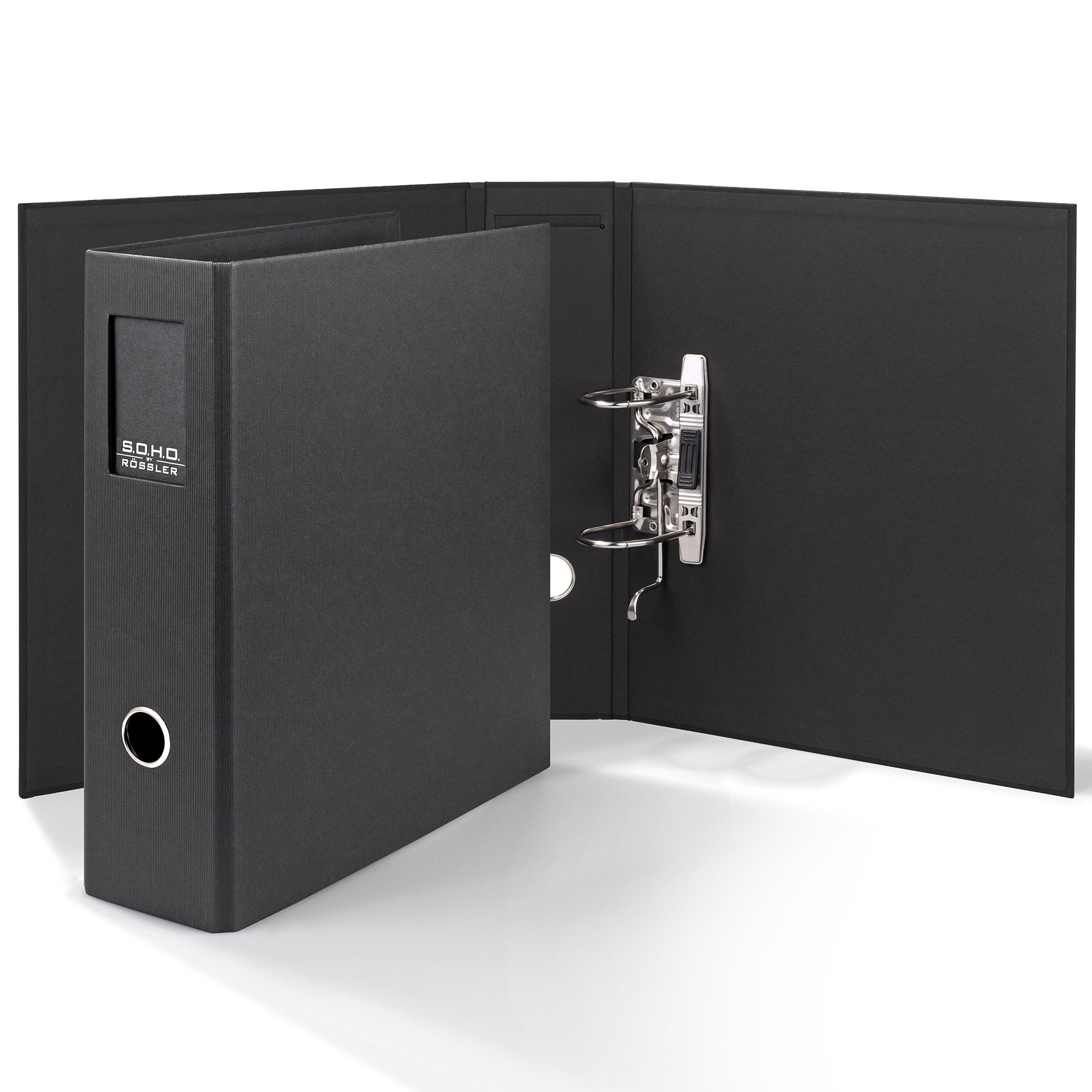 r-ssler-s-o-h-o-ordner-breit-a4-8-5-cm-mit-r-ckenschild-schwarz image 2