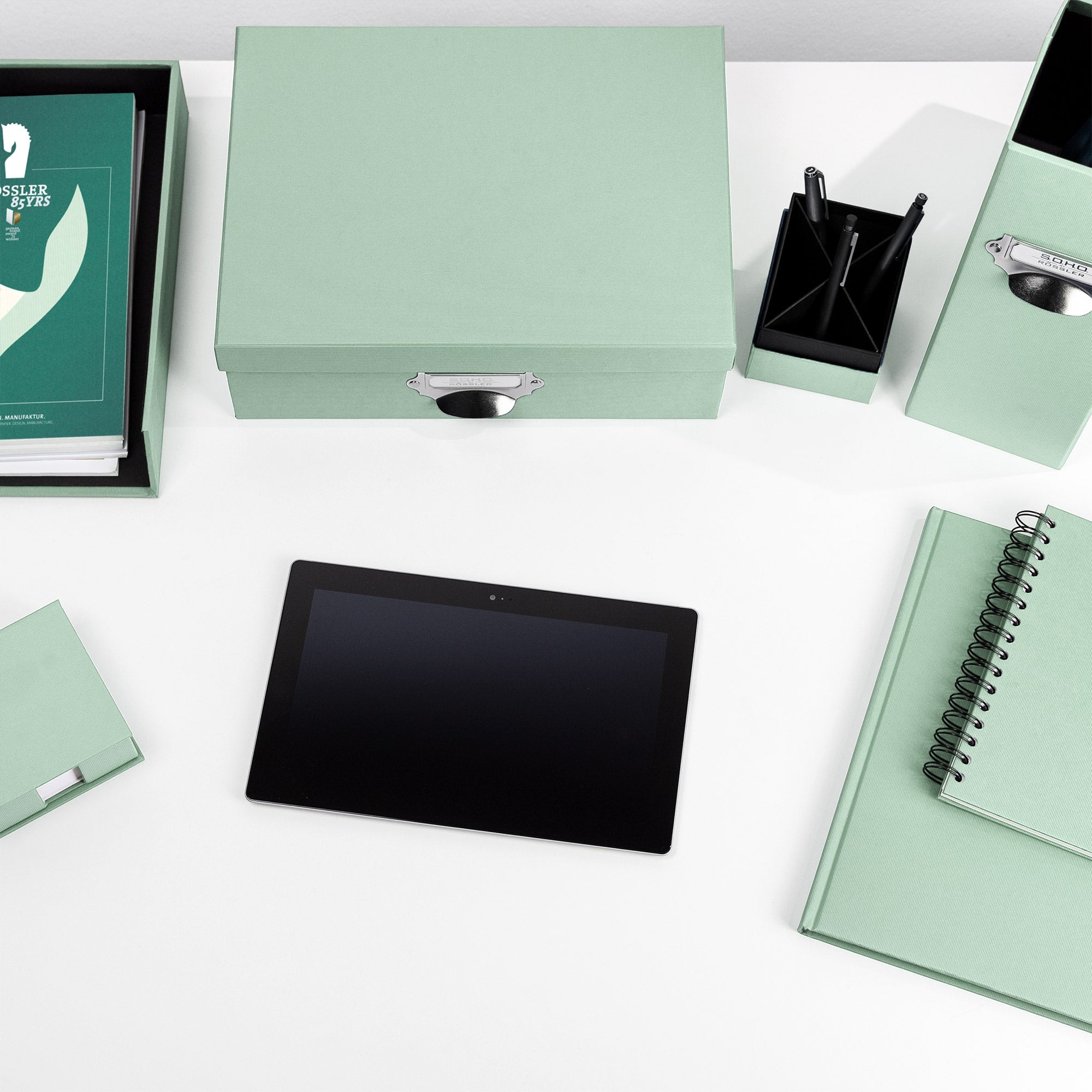 r-ssler-s-o-h-o-notizbuch-a5-hardcover-dotted-grid-mit-leseb-ndchen-mint image 2