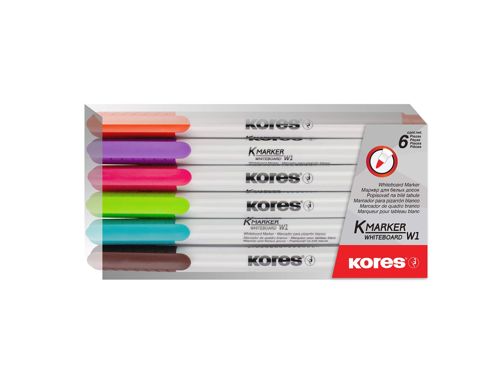 kores-k-marker-fine-whiteboard-marker-set-6-farben-d-nne-spitze image 1