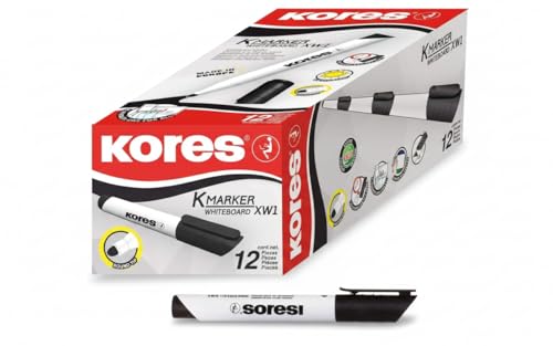 kores-k-marker-xw2-whiteboard-marker-schwarz-keilspitze-12er-pack image 6