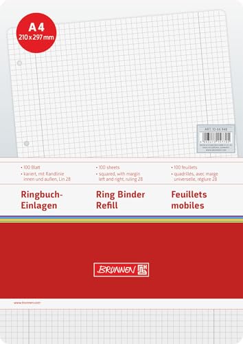 brunnen-ringbucheinlagen-1066948-a4-kariert-lin-28-100-blatt image 6