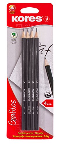 kores-grafitos-bleistift-hb-dreikant-mattschwarz-4-st-ck image 4