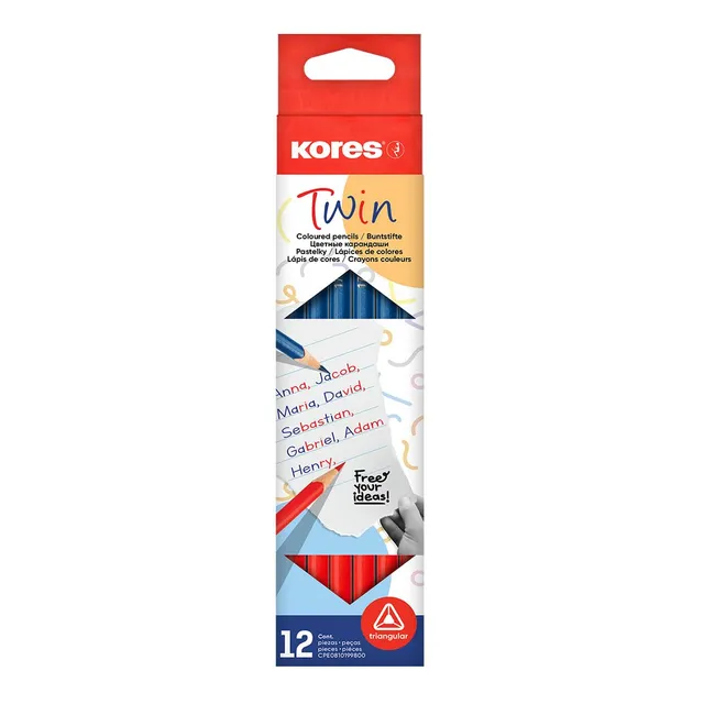 kores-kolores-twin-silbenstifte-rot-blau-dreikant-12-st-ck image 1