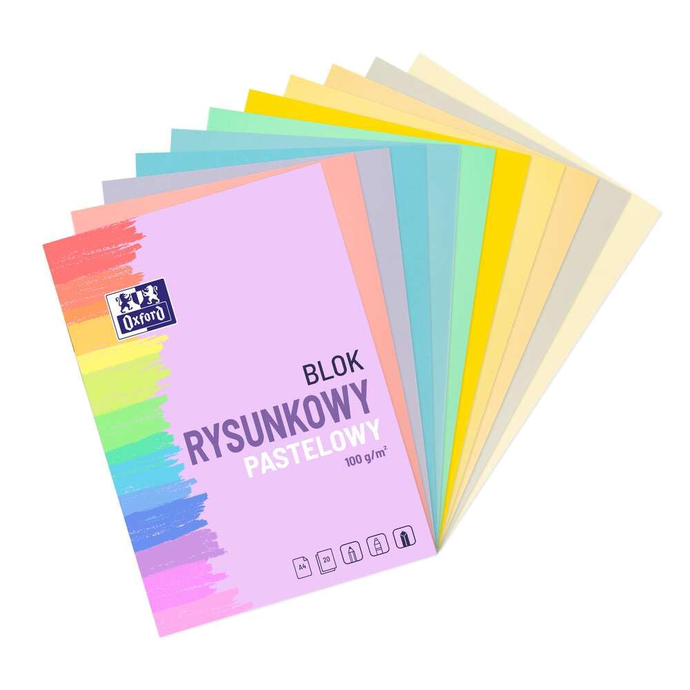 oxford-zeichenblock-a4-pastell-10-blatt-100g-m image 2