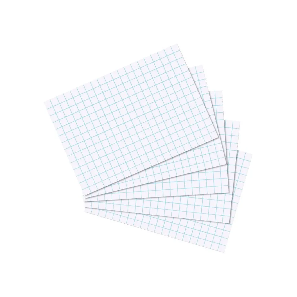 herlitz-karteikarten-a7-kariert-wei-100-st-ck-170-g-m image 1