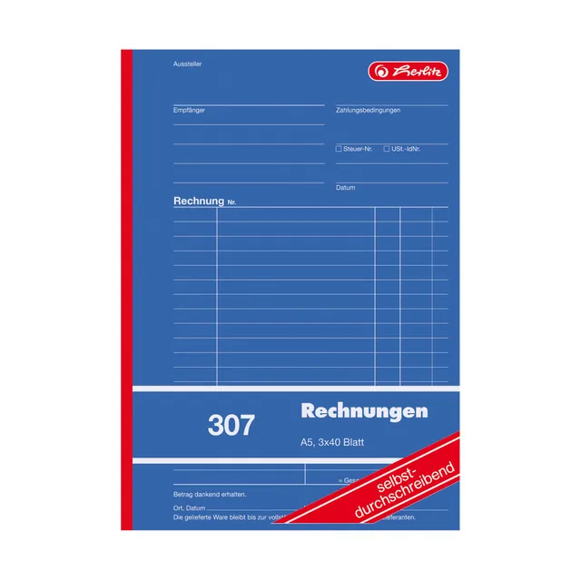 herlitz-888545-rechnungs-buch-a5-307-3x40-blatt-selbstdurchschreibend image 1