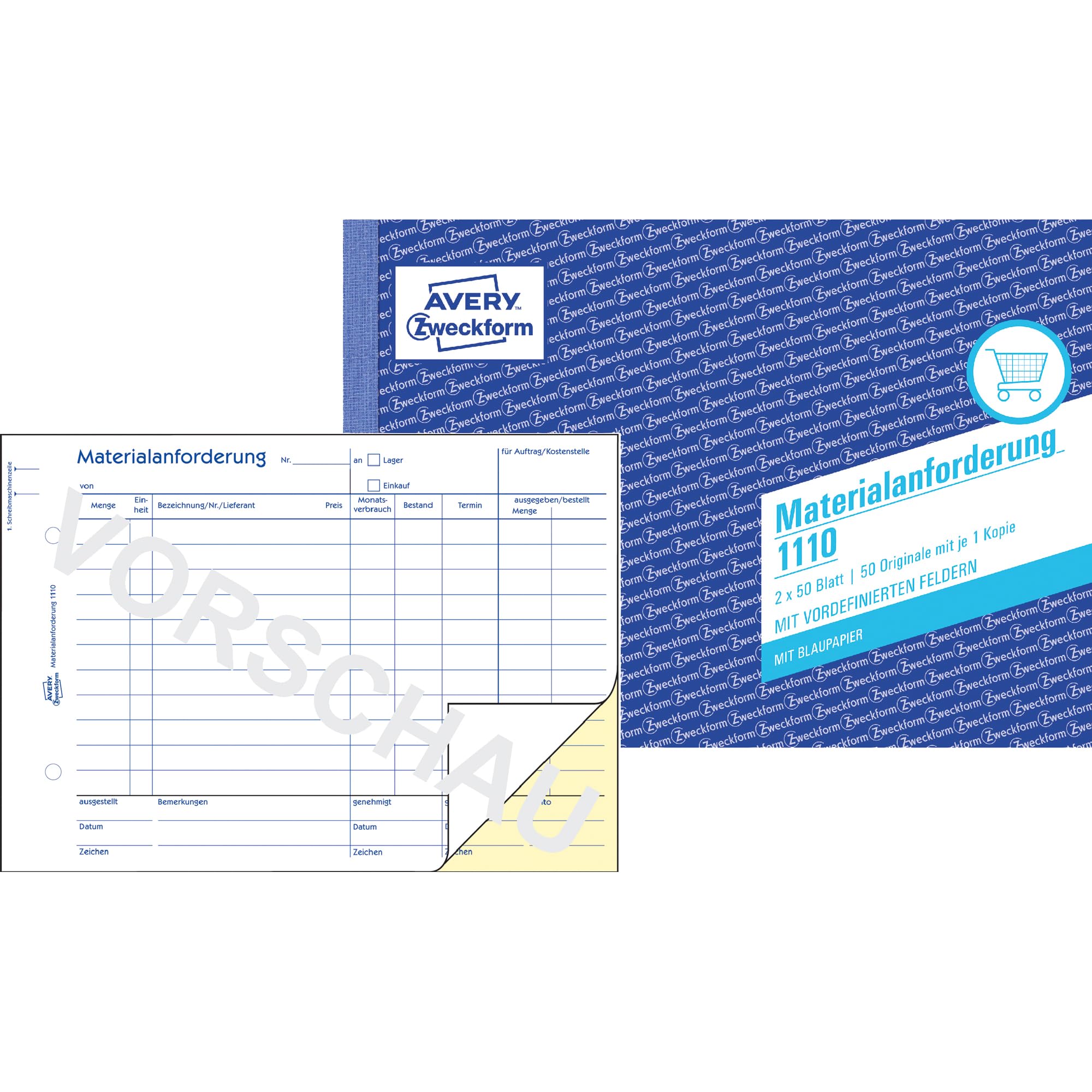 avery-zweckform-1110-materialanforderung-a5-quer-2x50-blatt-mit-blaupapier-und-d image 2