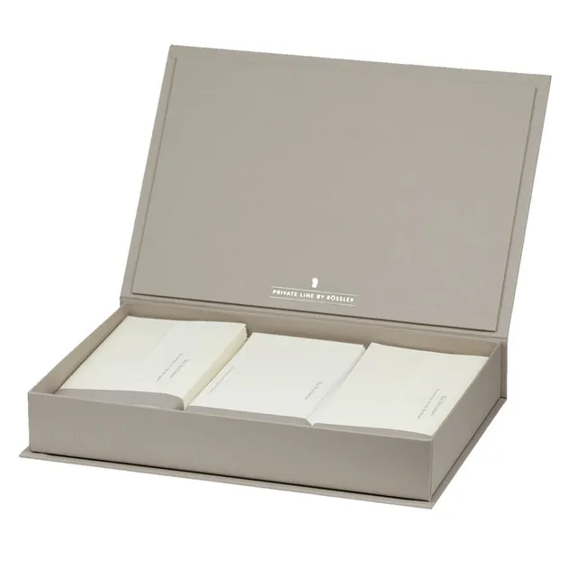 r-ssler-private-line-briefpapier-kassette-personalisierbar-60-blatt-creme-taupe image 1