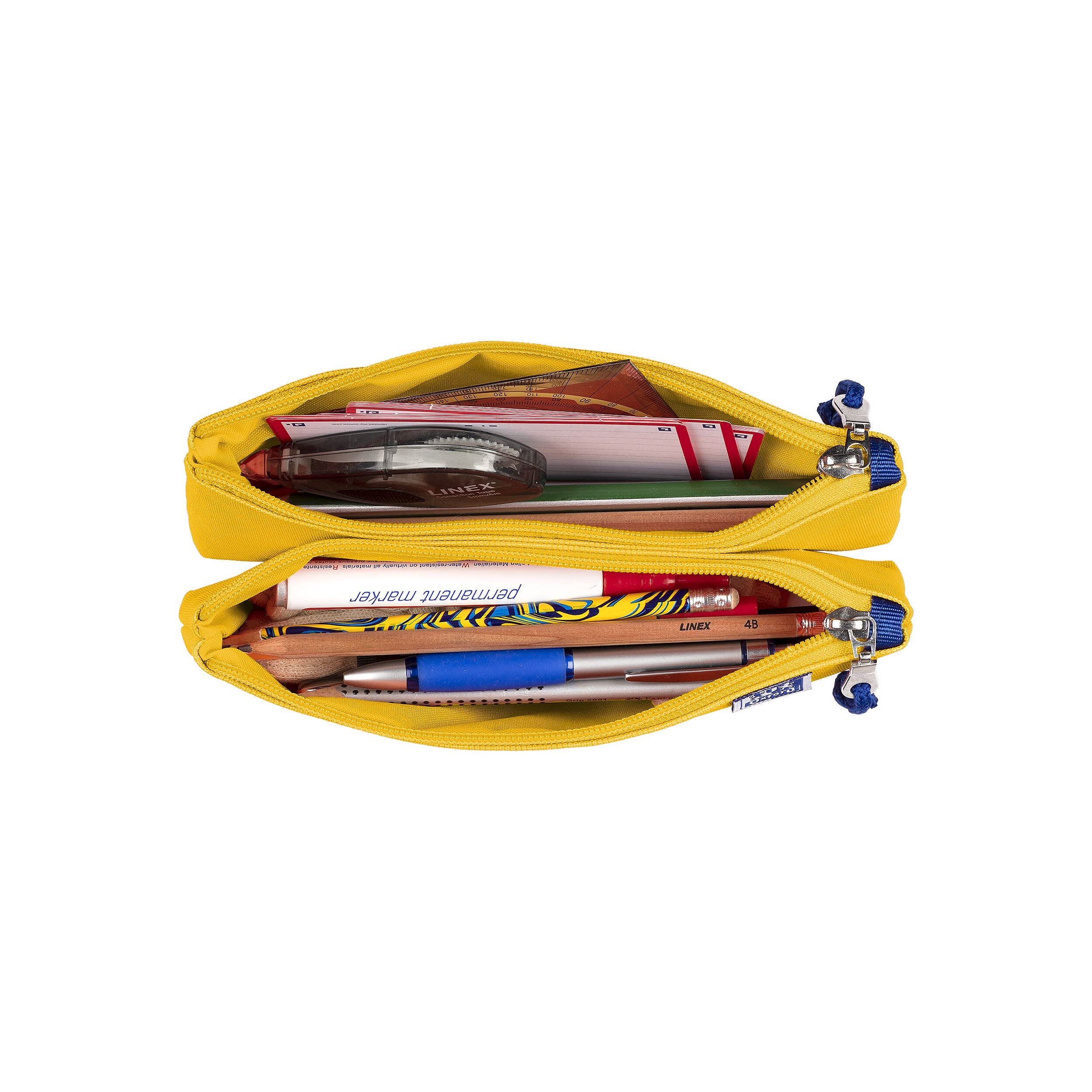 oxford-federm-ppchen-doppel-fach-2-taschen-gelb-22x8x10cm image 3