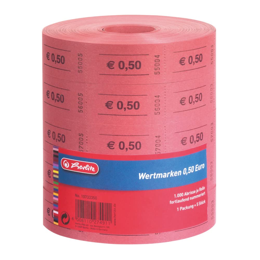 herlitz-wertmarken-0-50-euro-5-rollen-1000-abrisse-fortlaufend-nummeriert image 2