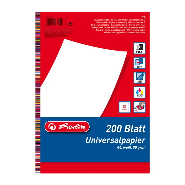 herlitz-universalpapier-a4-90g-wei-200-blatt image 1