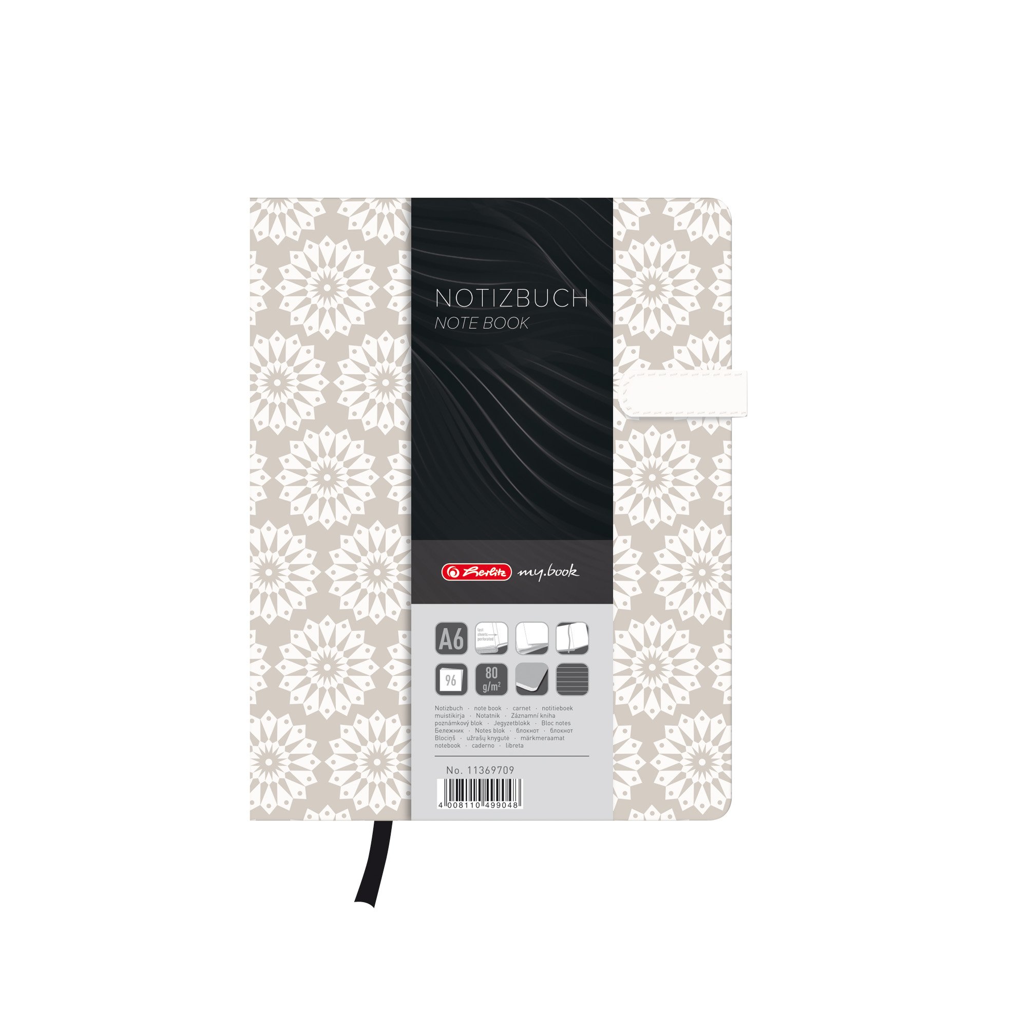 herlitz-my-book-lady-pure-notizbuch-a6-liniert-mit-magnetverschluss-96-blatt image 1