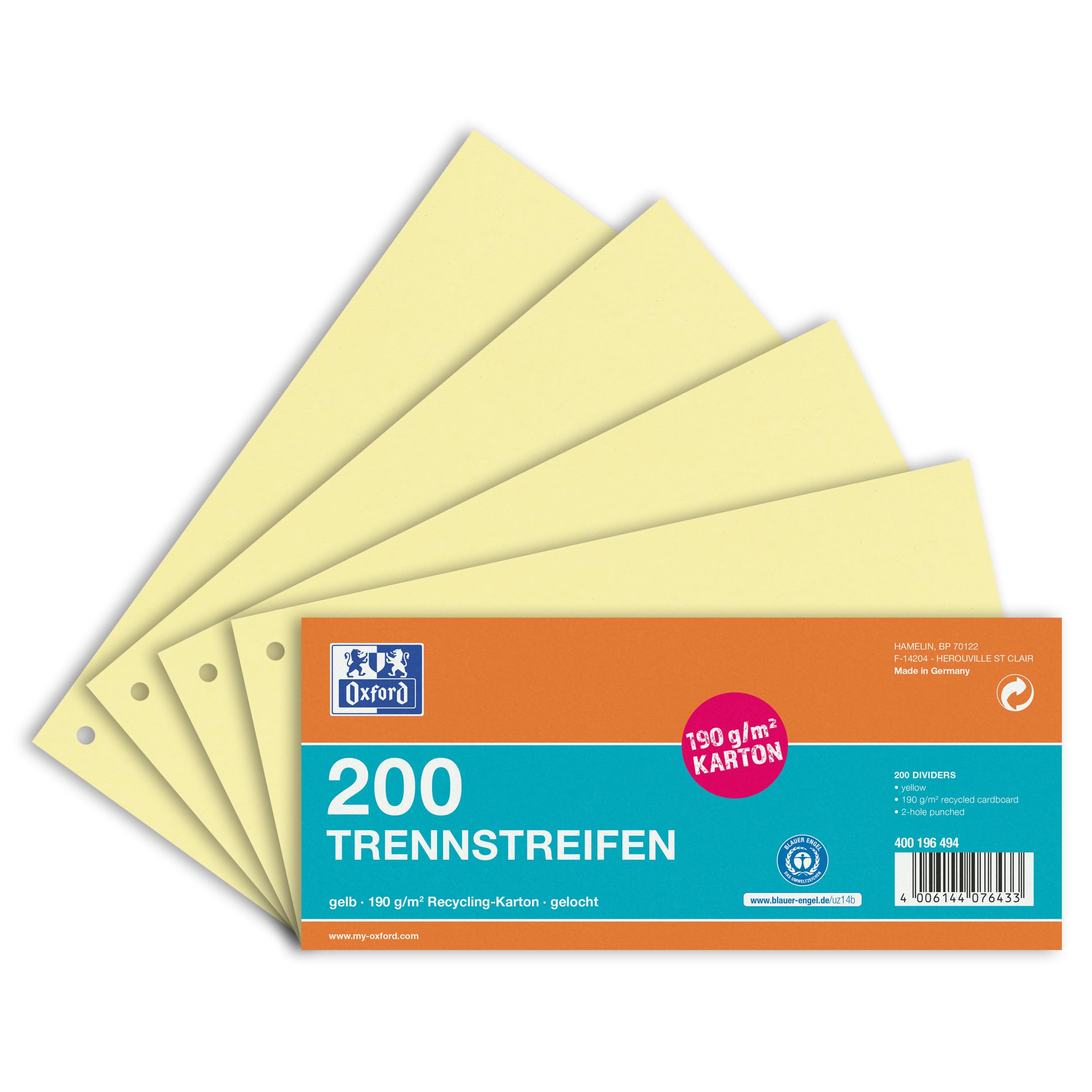 oxford-trennstreifen-gelb-10-5x24-cm-gelocht-190g-m-200-st-ck-recycling-karton image 3