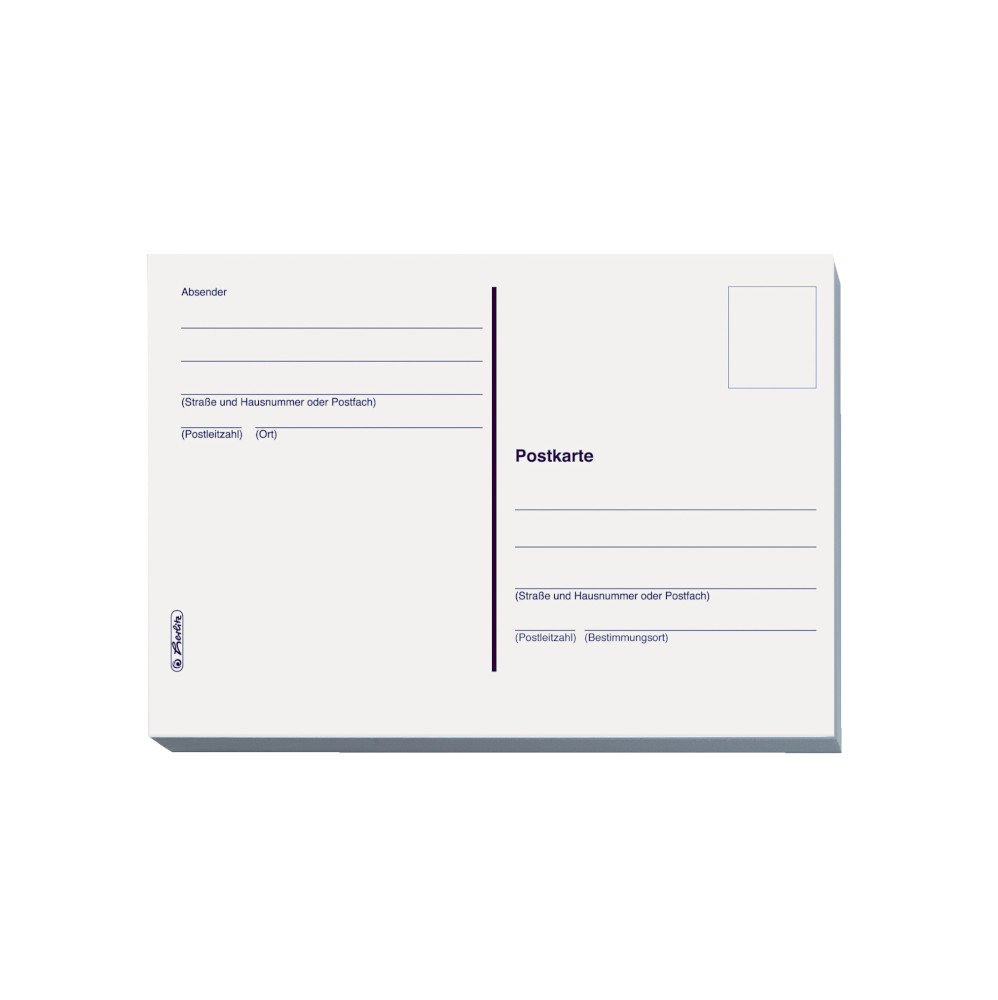 herlitz-10666162-postkarte-a6-20-blatt-holzfreier-offsetkarton-170-g-qm-wei image 1