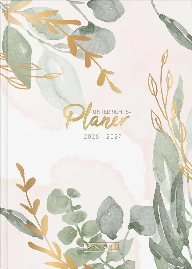 brunnen-termin-unterrichtsplaner-2026-2027-bloom-a5-papier-hardcover-2-seiten-1- image 1
