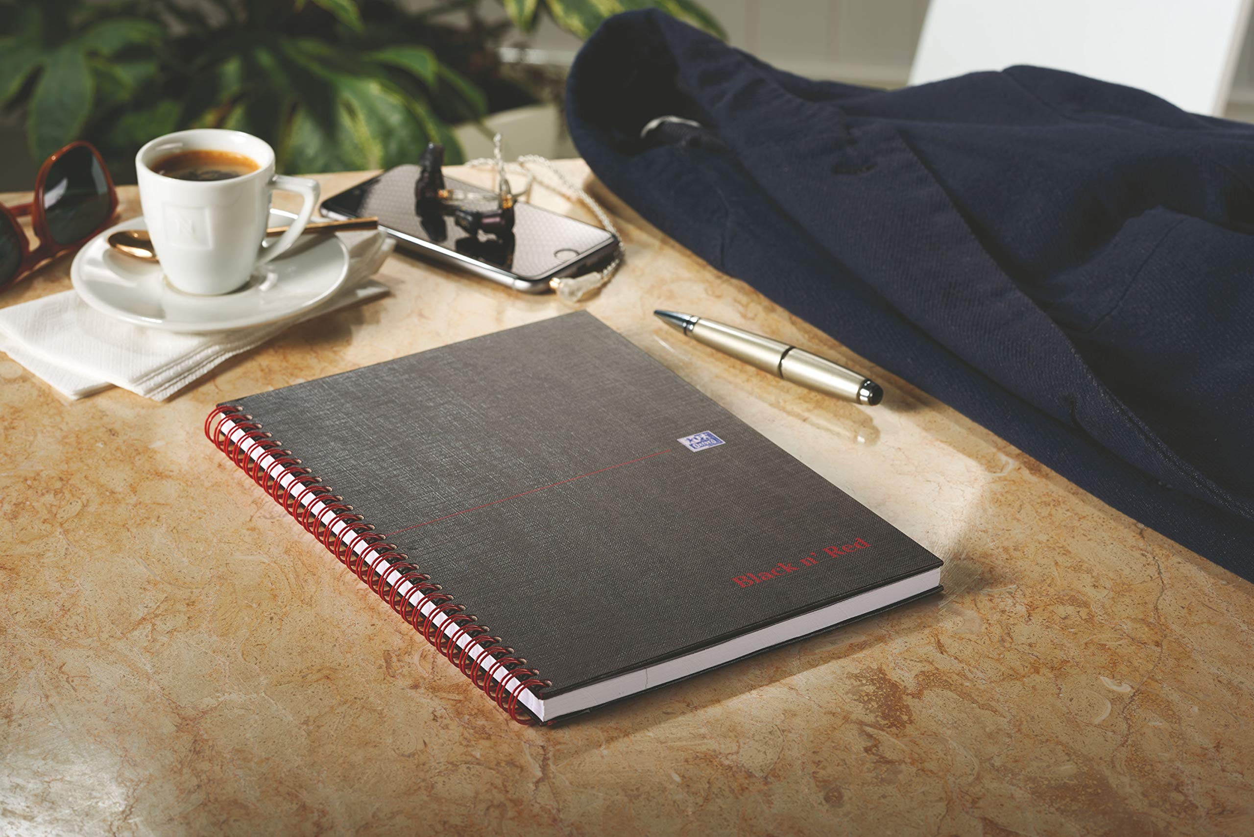 oxford-black-n-red-spiralbuch-din-a4-kariert-hardcover-70-blatt-5er-pack-schwarz image 5