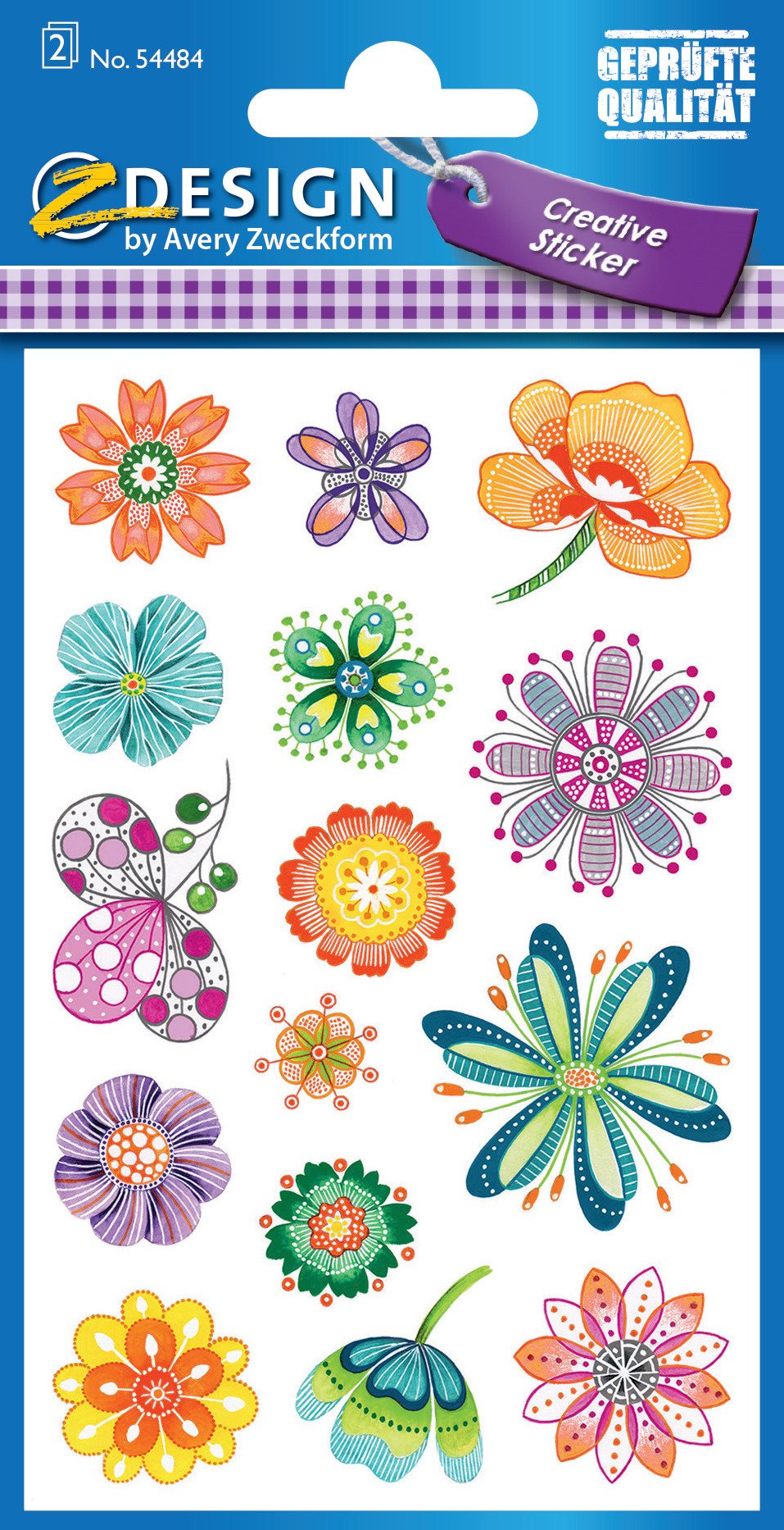 avery-zweckform-z-design-papier-sticker-blumen-54484-30-aufkleber image 2