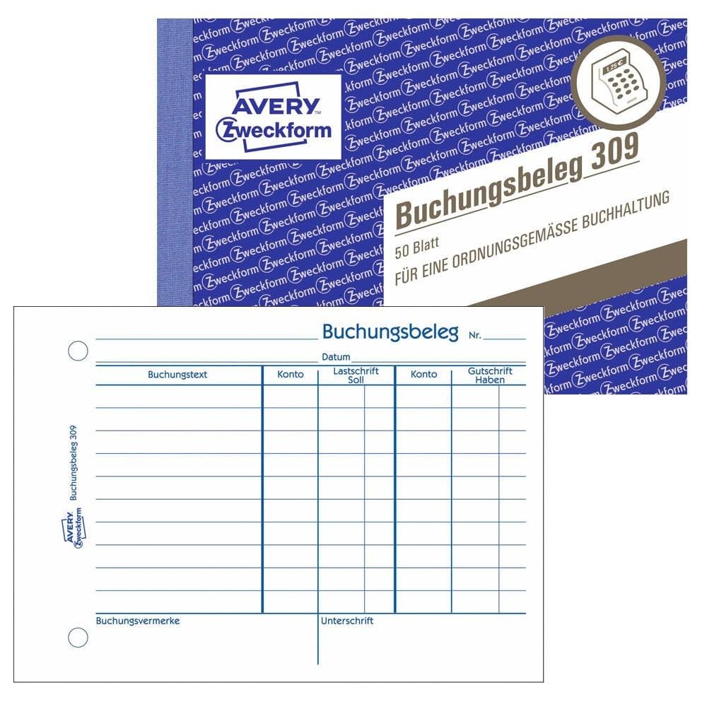 avery-zweckform-309-buchungsbeleg-a6-quer-wei image 1