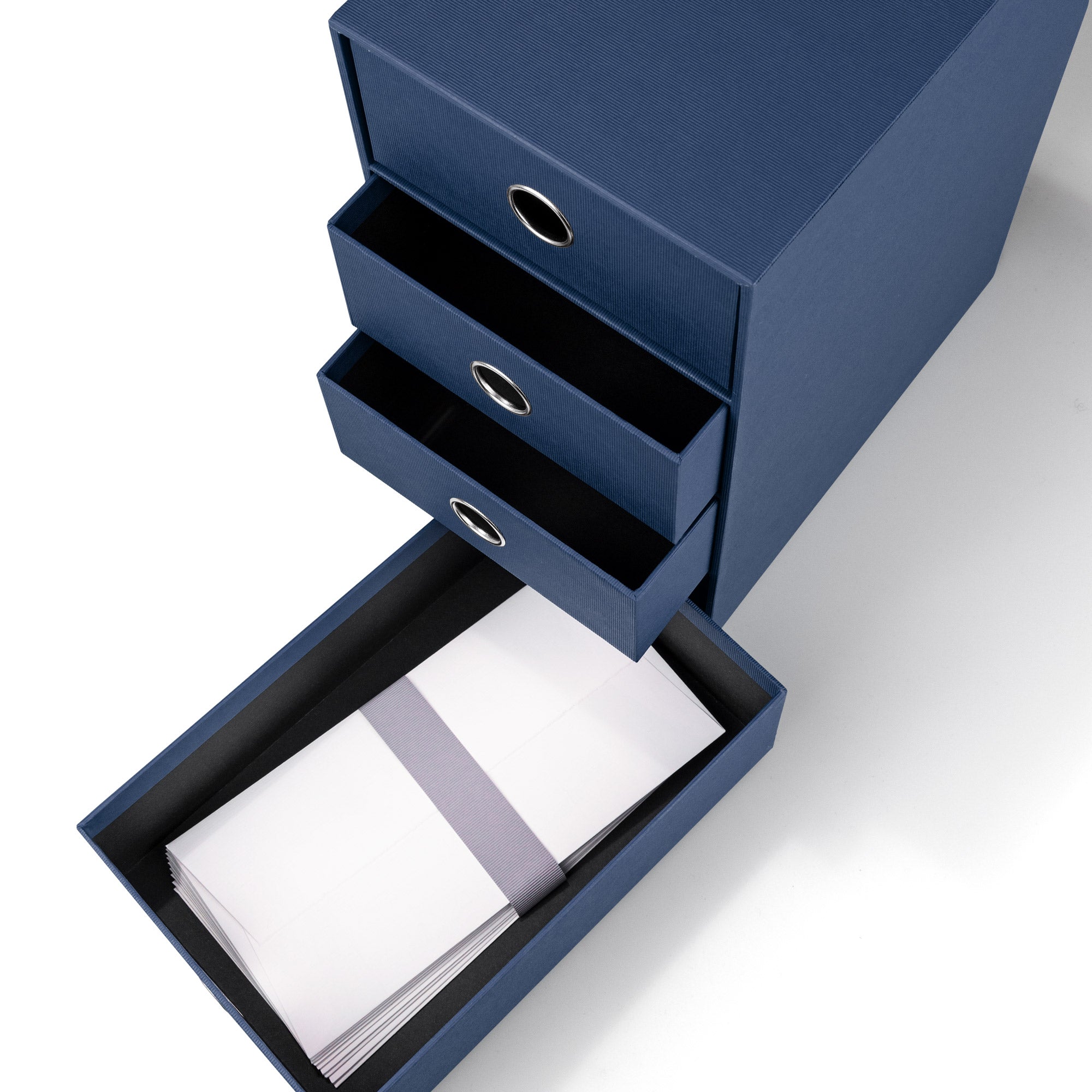 r-ssler-s-o-h-o-schubladenbox-a5-din-lang-4-f-cher-navy-blau image 4