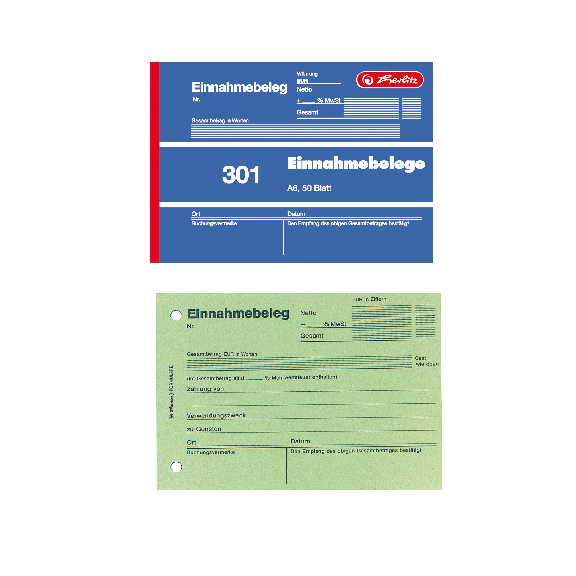 herlitz-einnahmebelege-301-a6-50-blatt-perforiert-und-gelocht image 2