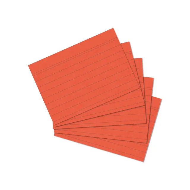 herlitz-karteikarten-a7-liniert-orange-170-g-m-100-st-ck image 1