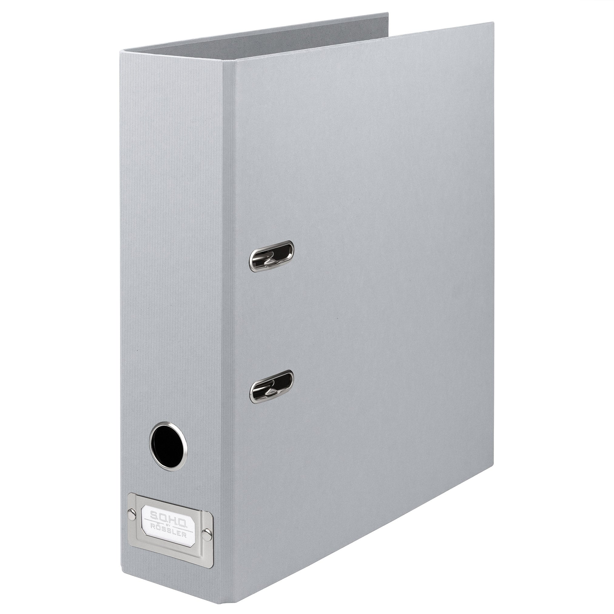r-ssler-s-o-h-o-ordner-breit-a4-8cm-stone-grau-mit-r-ckenschild-metall image 1