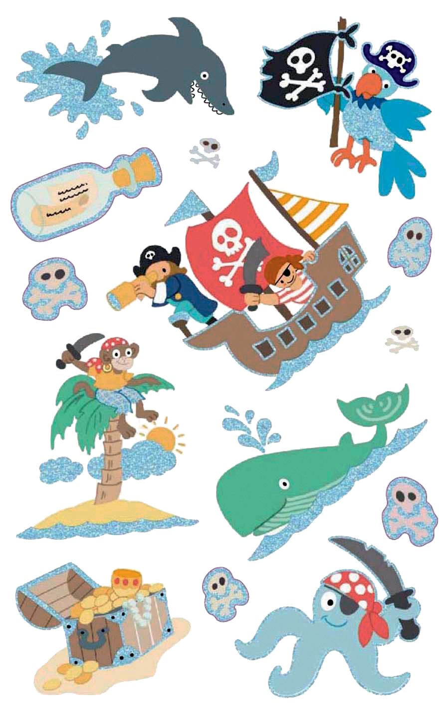 avery-zweckform-56067-z-design-kinder-sticker-pirat-glitzerfolie-14-aufkleber image 3