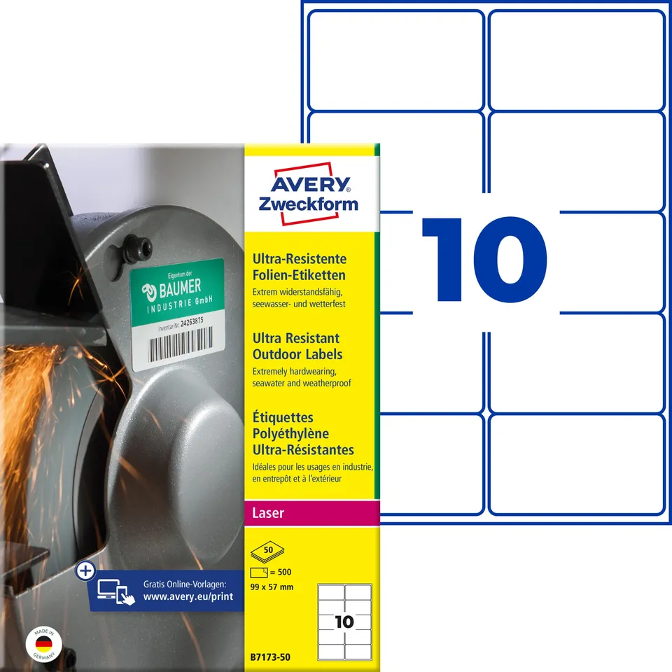 avery-zweckform-b7173-50-ultra-resistente-folienetiketten-99x57-mm-500-st-ck-wei image 1