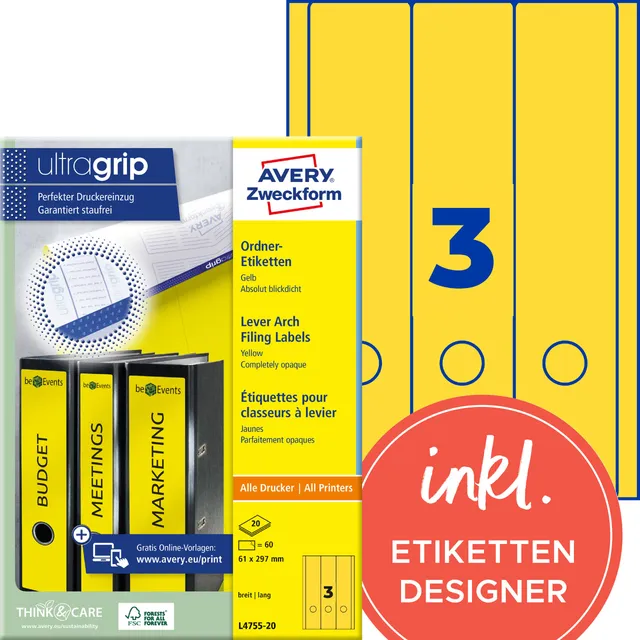 avery-zweckform-l4755-20-ordnerr-cken-etiketten-61x297-mm-breit-lang-gelb-60-st- image 1