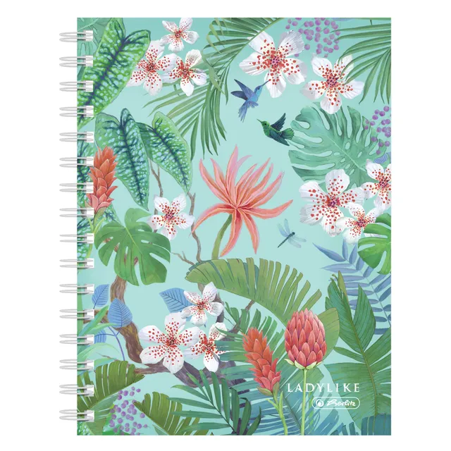 herlitz-spiralboutiquebuch-a5-ladylike-jungle-kariert-100-blatt image 1