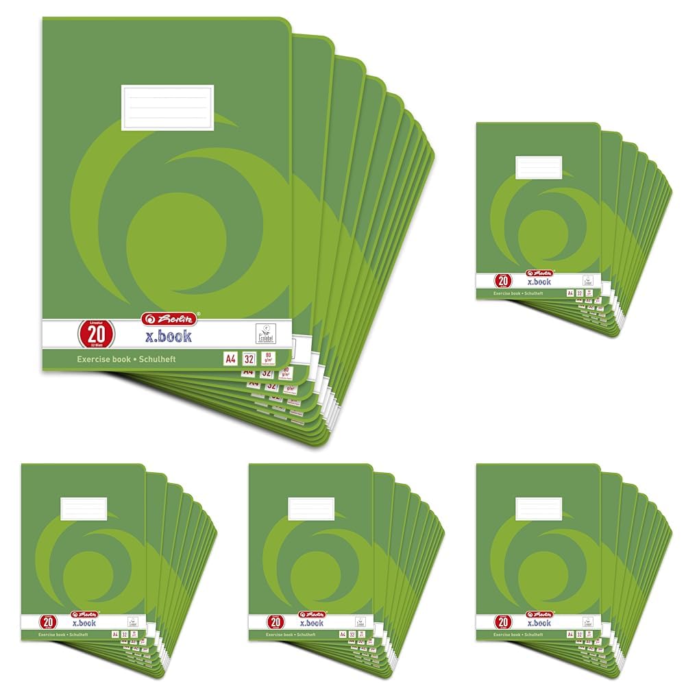 herlitz-x-book-schulheft-a4-blanko-lineatur-20-32-blatt-5-st-ck image 3
