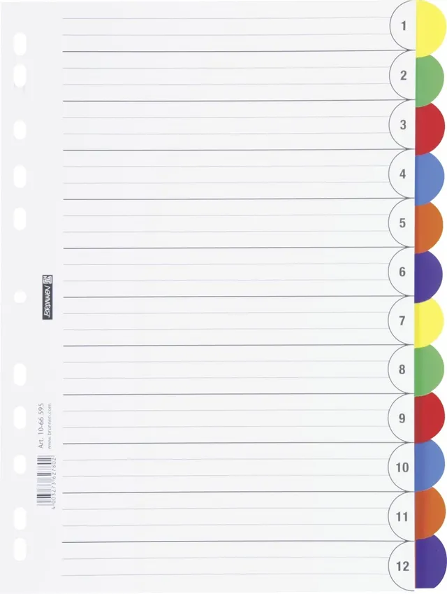 brunnen-1066595-ringbuchregister-a4-12-teilig-aus-pp-in-6-farben image 1