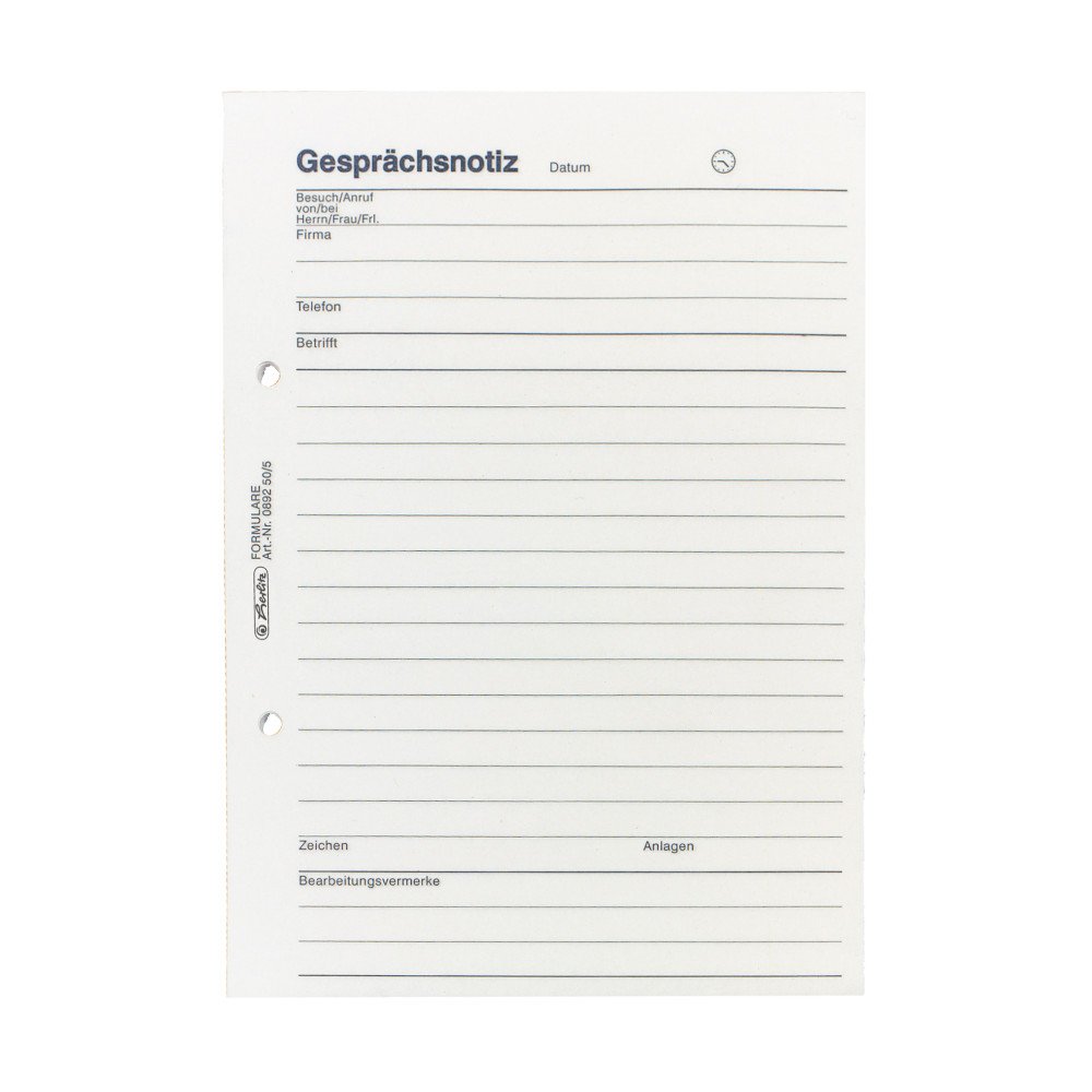herlitz-892505-gespr-chsnotiz-a5-geblockt-wei-3-st-ck-50-blatt image 1