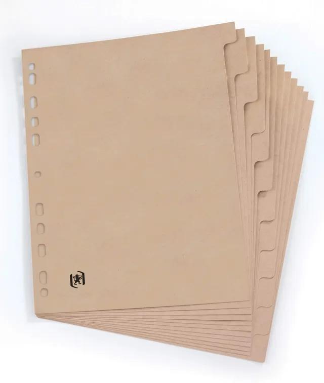 oxford-touareg-register-din-a4-recycling-karton-12-taben-beige image 1