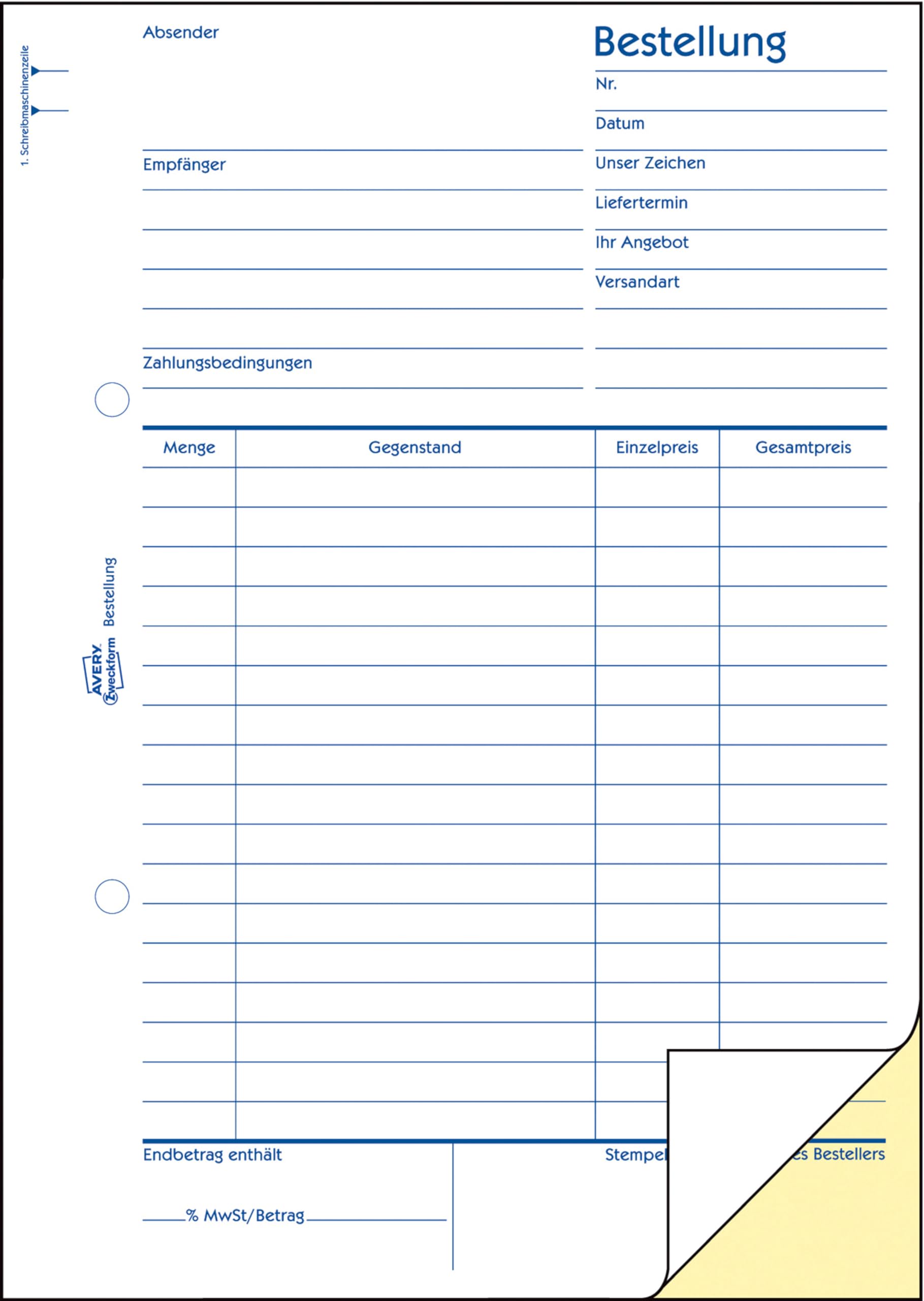 avery-zweckform-1766-bestellung-a5-bestellbuch-2x40-blatt-selbstdurchschreibend- image 2
