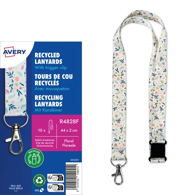 avery-zweckform-r4828f-lanyards-floral-44-x-2-cm-mit-karabiner-10-st-ck image 1