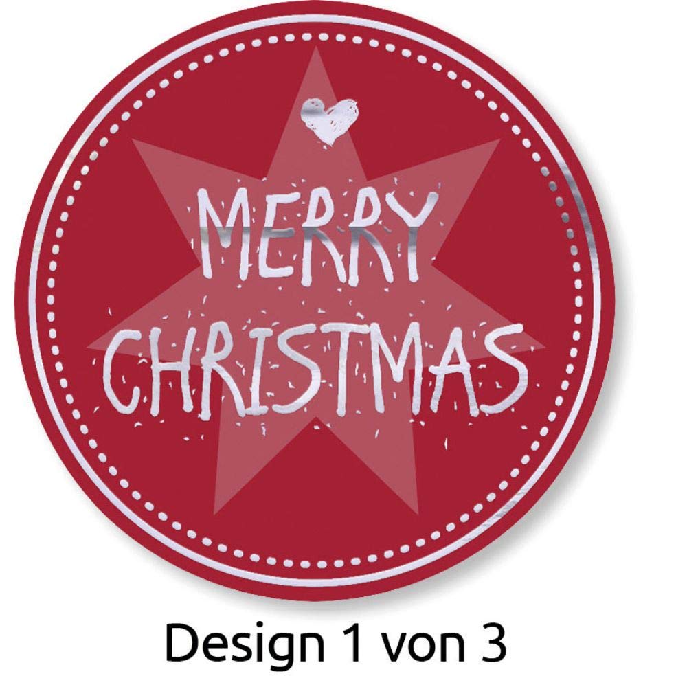 avery-zweckform-z-design-weihnachtssticker-56828-rolle-38mm-merry-christmas-50-s image 2