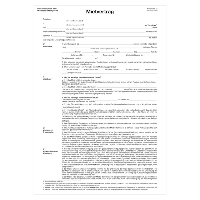 herlitz-mietvertrag-a4-f-r-wohnr-ume-mit-hausordnung image 1