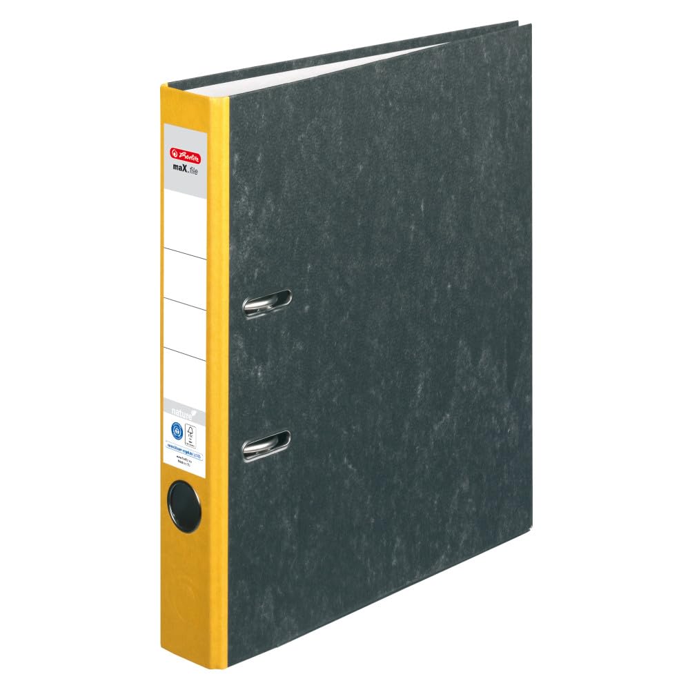 herlitz-ordner-max-file-nature-a4-5-cm-wolkenmarmor-gelb-25-st-ck image 1