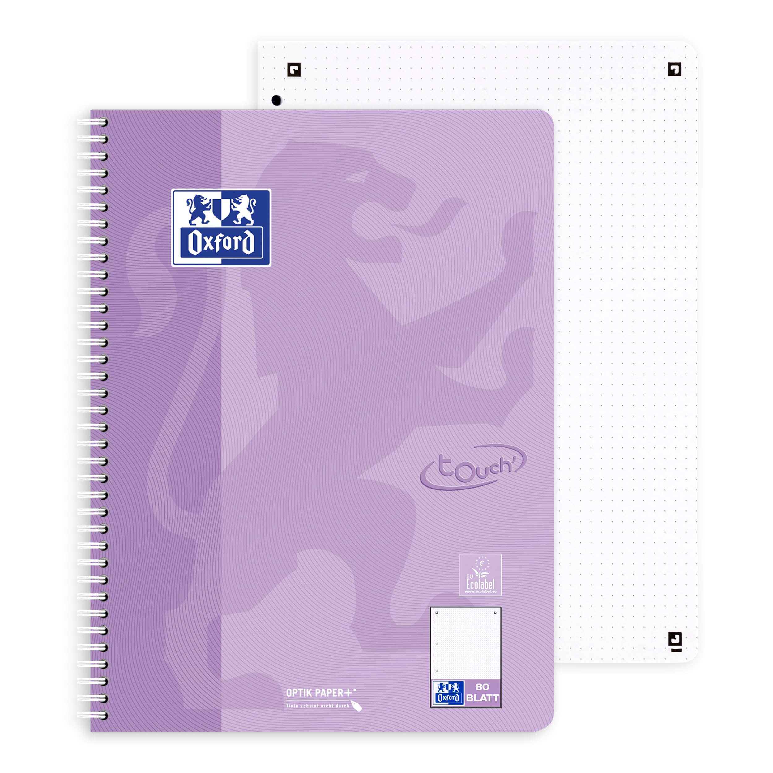 oxford-touch-collegeblock-a4-punktkariert-dotted-160-seiten-5-pastellfarben-10-s image 2