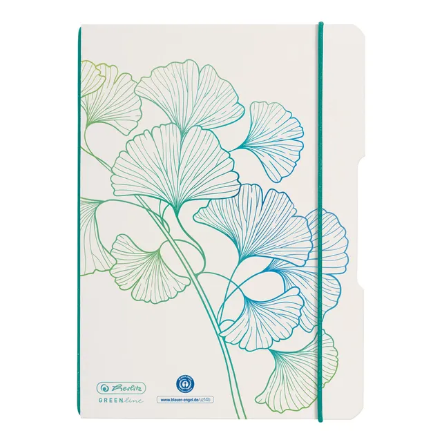 herlitz-50033676-notizheft-flex-a5-punktiert-greenline-ginkgo image 1