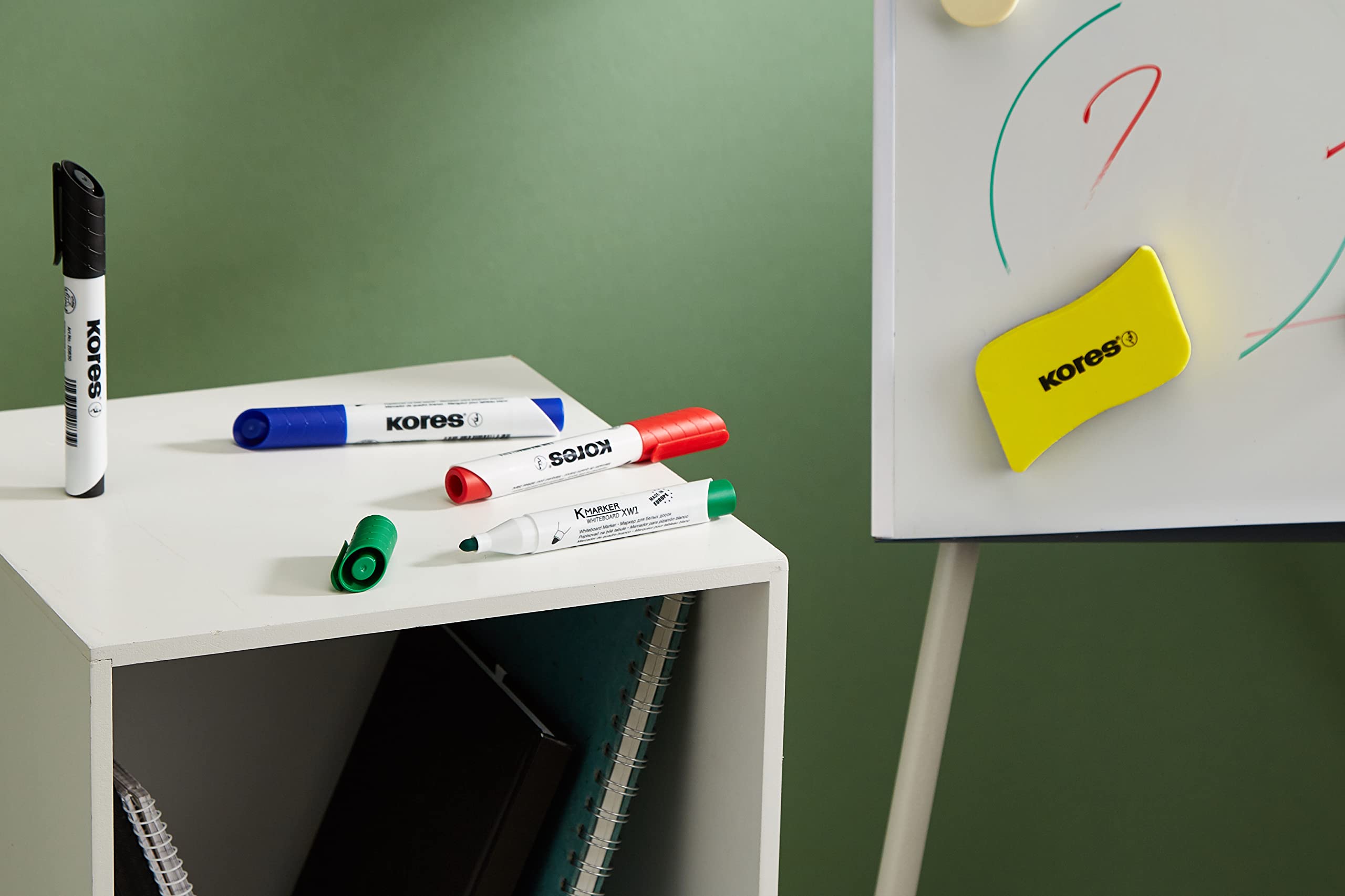 kores-k-marker-xw1-whiteboard-marker-set-4-farben-magnetl-schschwamm image 6