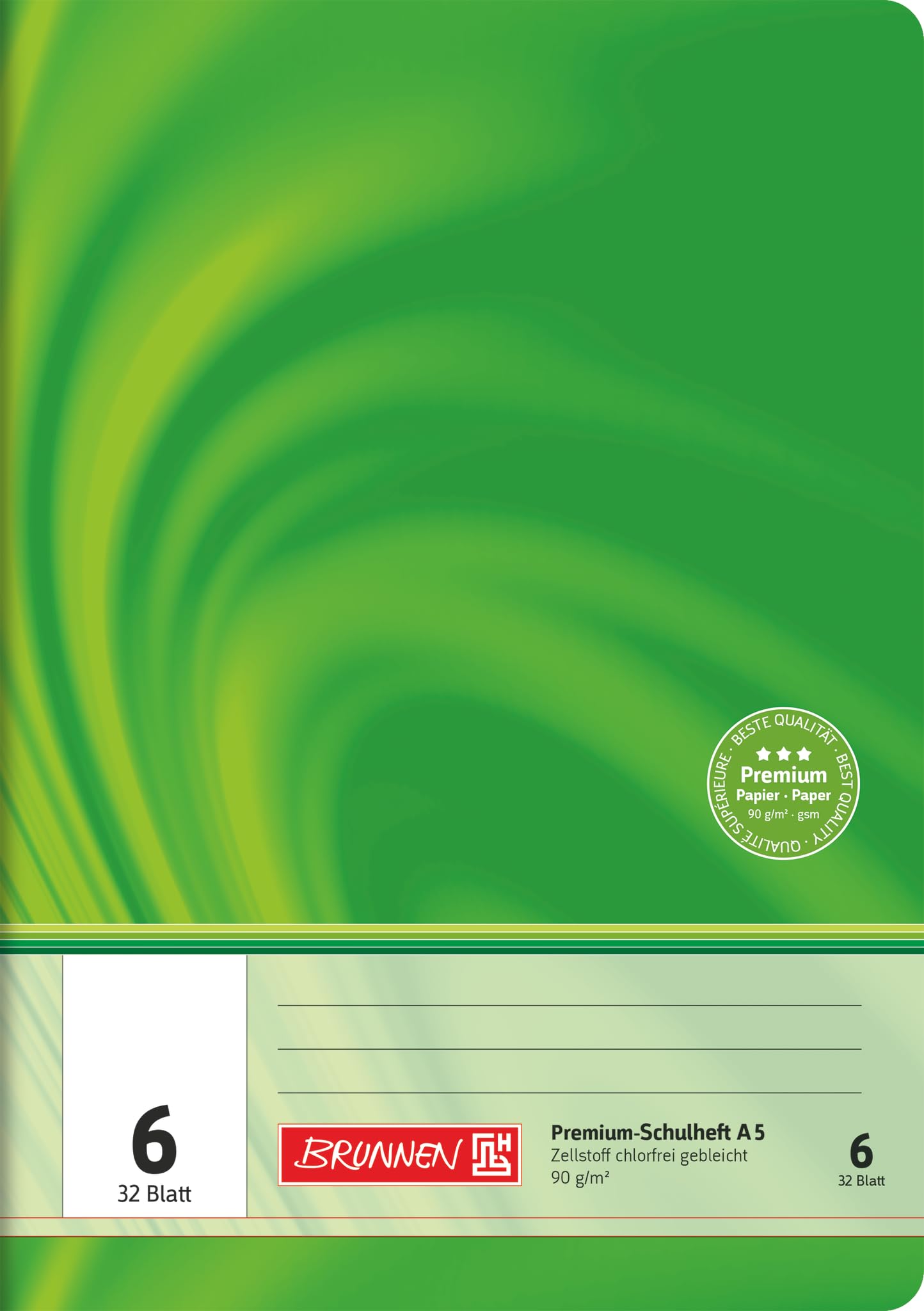 brunnen-premium-schulheft-din-a5-32-blatt-doppelheft-lineatur-6-unliniert image 1